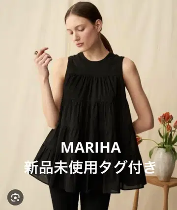 새상품 MARIHA 뮤즈의 블라우스 블랙