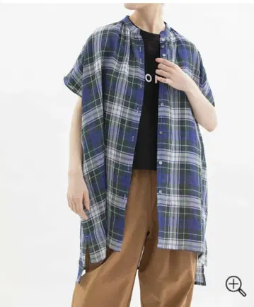 2025 SS nop de nod 네이비 체크 무늬 반팔 튜닉