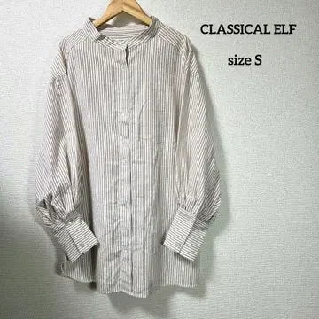CLASSICAL ELF 스트라이프 오버 사이즈 셔츠 S 사이즈