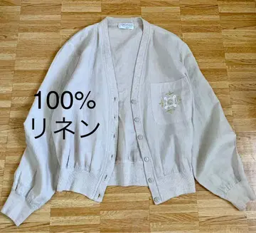 이탈리아제 Cassandre 100% 린넨 베이지 가디건
