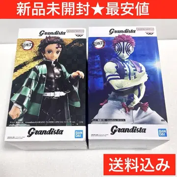 Grandista 탄지로 & 아카자 귀멸의 칼날 피규어 세트 반다이