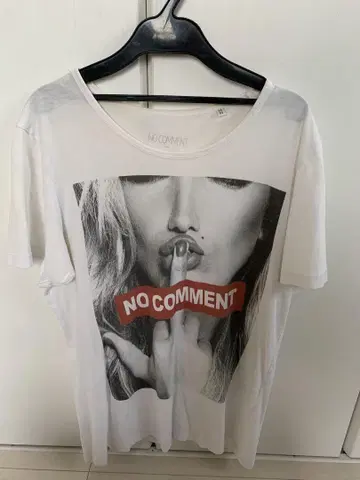NO COMMENT 그래픽 티셔츠 화이트