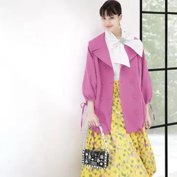 새상품 르네 rene 블루종 코트 마젠타