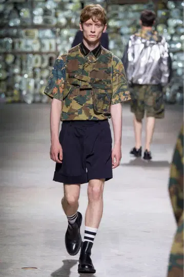 DRIES VAN NOTEN 17SS 카모 패턴 셔츠 밀리터리