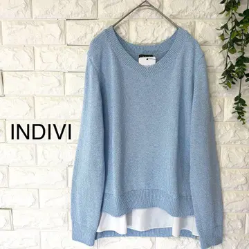 새상품 INDIVI 니트 이소재 인디비 이소재 니트