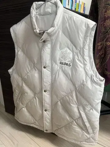 PAPAS 파파스 다운 베스트 스노우맨 프린트