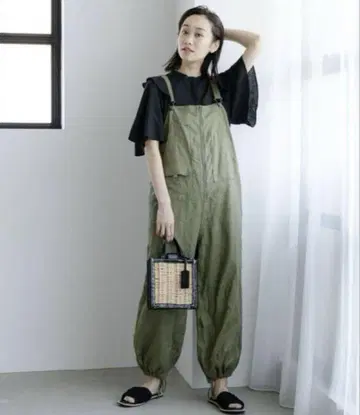 니코앤드 FINE 린넨 살로펫 카키