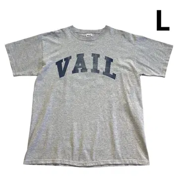 00s Anvil VAIL 티셔츠 L 헤더 그레이 네이비 90s