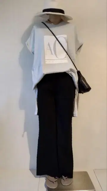 C6264 아메리카나 슬릿 티셔츠 코디