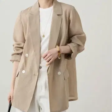 LOUNGEDRESS(라운지 드레스) 워셔블 린넨 라이크 시어 자켓 b