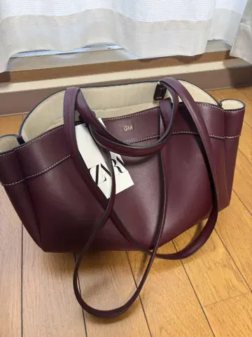 자라 와인 레드 토트백 GM