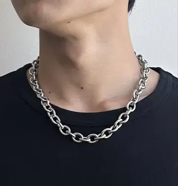 실버 체인 목걸이 미디엄