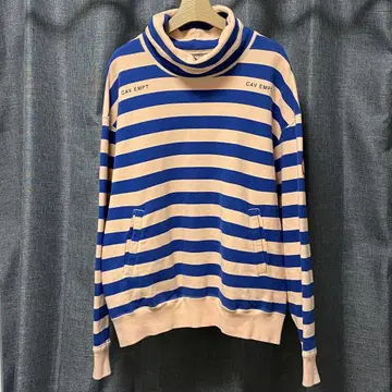 CAV EMPT 스트라이프 하이넥 트레이닝복 L