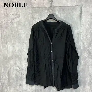 NOBLE 스모키 보일 마테리아 콤비 블라우스