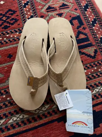 RAINBOW SANDALS 가죽 웨지 샌들