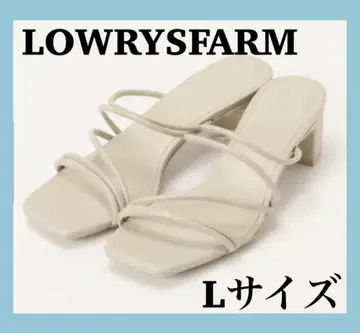 LOWRYSFARM 로리즈팜 라인 힐 샌들 낮은 힐 샌들
