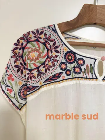 [ 주말 한정 ] marble sud 자수 원피스 튜닉 정가 1.5만 엔