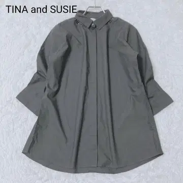 티나앤수지 상의 그레이 F 사이즈 블라우스 비쥬 캐주얼