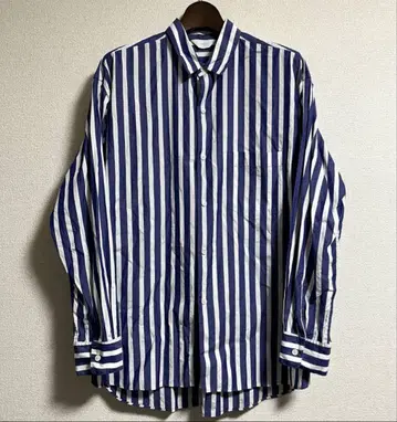 THEE 씨 wide shirts 스트라이프 패턴 오버 사이즈 셔츠