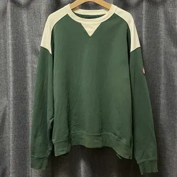 그린 V넥 래글런 슬리브 트레이닝복