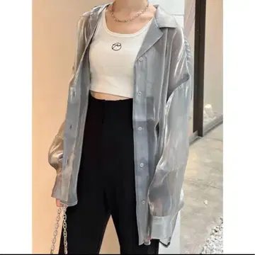에어리 루즈 셔츠 (그레이)