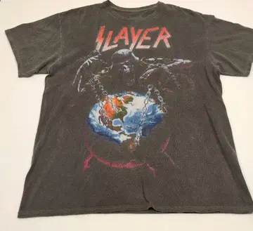 SLAYER 구제 의류 밴드 티셔츠 그레이 재팬 L 사이즈 상당