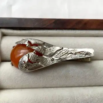 빈티지 넥타이핀 실버 k18 골드