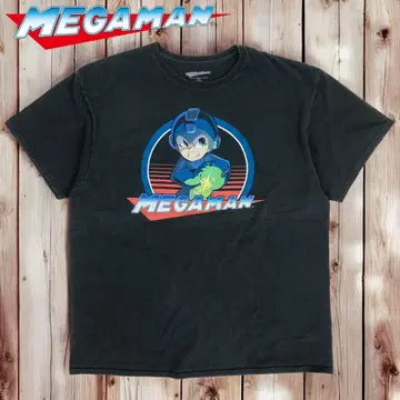 07M066 00s 록맨 MEGAMAN 반팔 티셔츠 애니메이션T XL