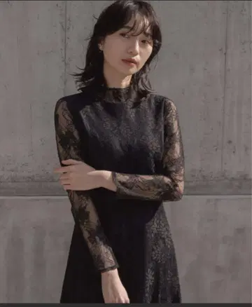 kaene 컨디션 최상 블랙 레이스 롱 원피스