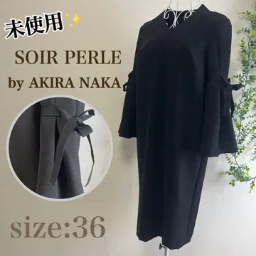 [미사용] AKIRA NAKA 도쿄 소와르 블랙 폴 원피스 블랙