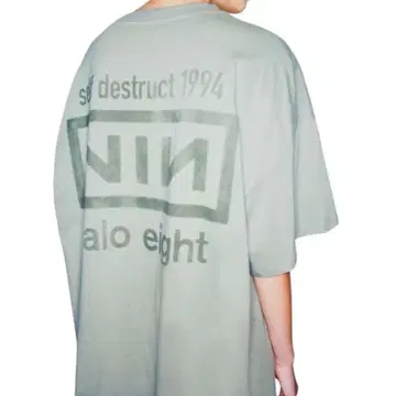 미사용 H&M NIN 프린트 티셔츠 NINE INCH NAILS