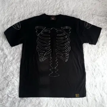 VANSON 반송 티셔츠 리얼 본 실버 로고 양면 프린트 L