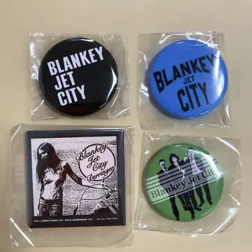 회장 한정 BLANKEY JET CITY 캔뱃지 4개 세트 미개봉 새상품