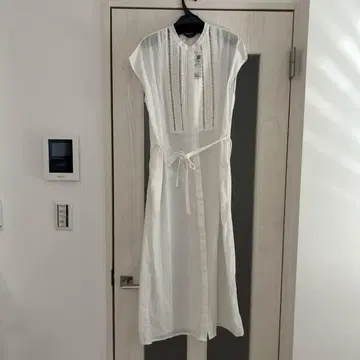 쉽스 슬리브리스 셔츠 원피스