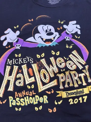 Disney 빈티지 반팔 티셔츠 할로윈 디즈니 미키