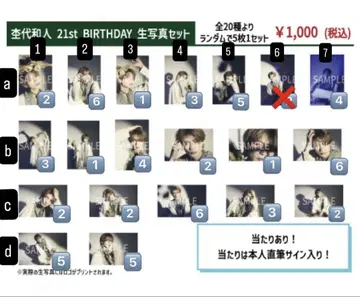모쿠다이 카즈토 21st BIRTHDAY 브로마이드 낱개 판매