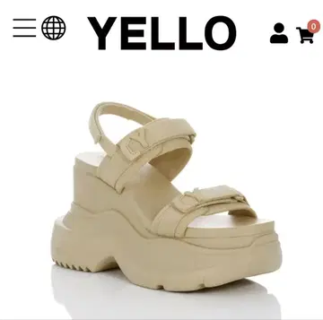 YELLOW 크림 더블 스니커즈 샌들 YE-25S4-SD06