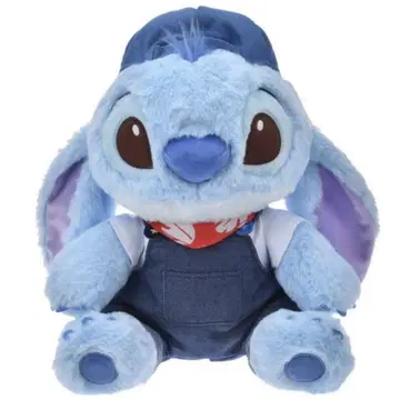 디즈니 스토어 한정판 데님 스티치 봉제 인형 Stitch