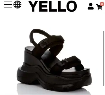 YELLO TOKYO BLACK DOUBLE SNEAKER SANDALS