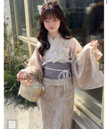 GRL [tu1513] 숏 3 2Way 꽃무늬 세퍼레이트 유카타