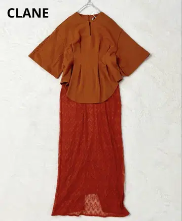 새상품 CLANE LACE DOCKING ONE PIECE 슬릿