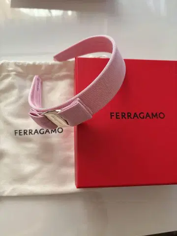 FERRAGAMO 핑크 헤어밴드