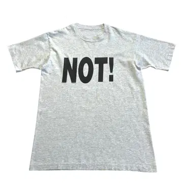90s USA제 NOT! 메시지 티셔츠  그레이 블랙 92년제