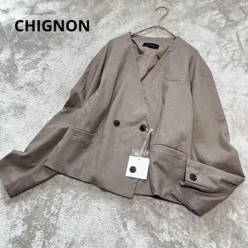 새상품 CHIGNON 시뇽 더블 노카라 오버 자켓