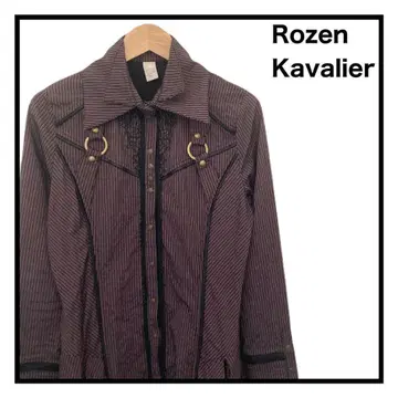 ROZEN Kavalie 세퍼레이트 롱 원피스 스트라이프 패턴 레드
