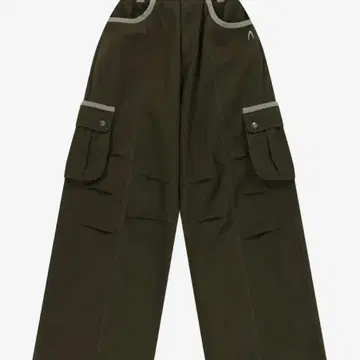AAKAM ■ Knee Pin-tuck Contrast Cargo Pants Knee Pin-tuck Contrast Cargo Pants (Black) - AAKAM
