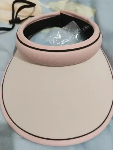 핑크 선바이저 합성 피혁
