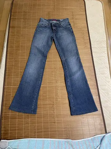 부츠컷 데님 팬츠 다크 블루
