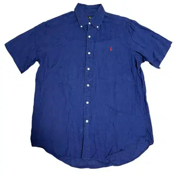 새상품급 Ralph Lauren 린넨 버튼 다운 셔츠 반팔 M