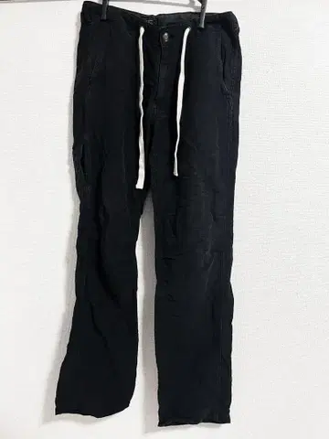BEAMS 블랙 스트레이트 팬츠 M 사이즈
